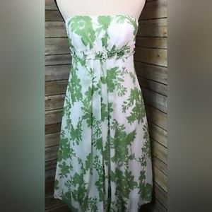 David Bridal Strapless Floral Dress